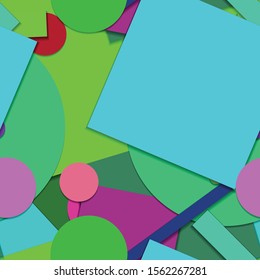 Flat material design - Creative vector trend seamless.