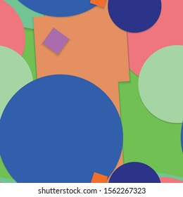 Flat material design - Creative vector trend seamless.
