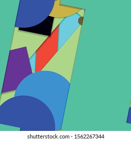 Flat material design - Creative vector trend seamless.