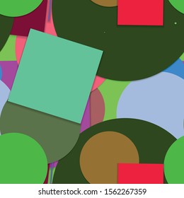 Flat material design - Creative vector trend seamless.