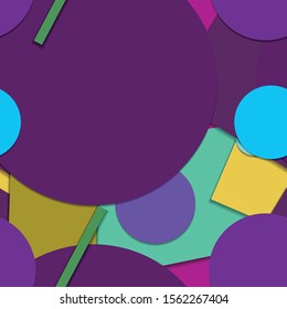 Flat material design - Creative vector trend seamless.