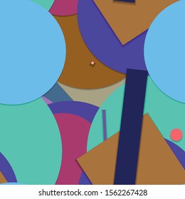 Flat material design - Creative vector trend seamless.