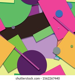 Flat material design - Creative vector trend seamless.