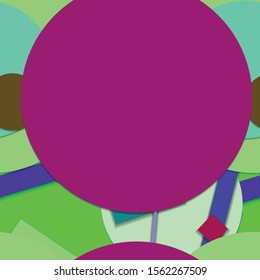 Flat material design - Creative vector trend seamless.