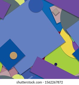 Flat material design - Creative vector trend seamless.