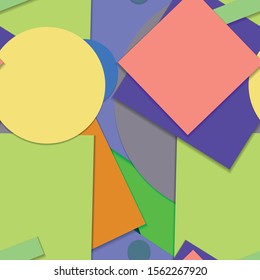 Flat material design - Creative vector trend seamless.