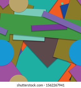 Flat material design - Creative vector trend seamless.