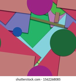 Flat material design - Creative vector trend seamless.