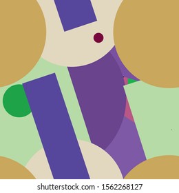 Flat material design - Creative vector trend seamless.
