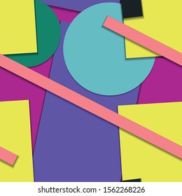 Flat material design - Creative vector trend seamless.