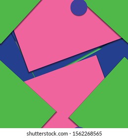 Flat material design - Creative vector trend seamless.