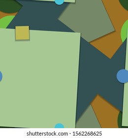 Flat material design - Creative vector trend seamless.