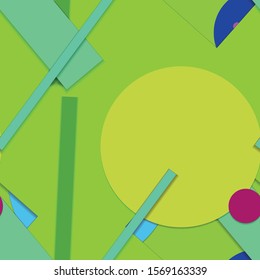 Flat material design - Creative vector trend seamless.