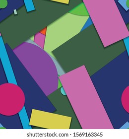 Flat material design - Creative vector trend seamless.