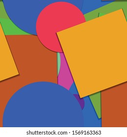 Flat material design - Creative vector trend seamless.