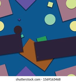 Flat material design - Creative vector trend seamless.