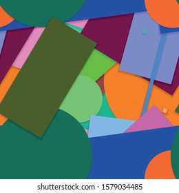 Flat material design - Creative vector trend seamless.