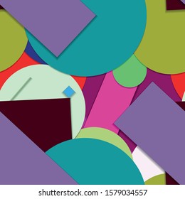 Flat material design - Creative vector trend seamless.