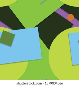 Flat material design - Creative vector trend seamless.