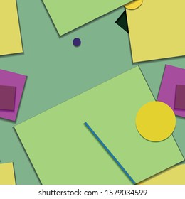 Flat material design - Creative vector trend seamless.