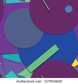 Flat material design - Creative vector trend seamless.