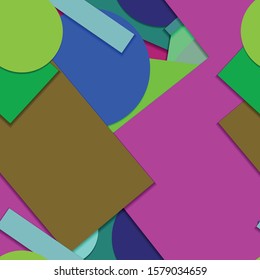 Flat material design - Creative vector trend seamless.