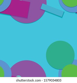 Flat material design - Creative vector trend seamless.