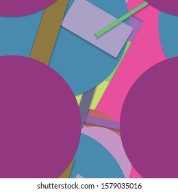 Flat material design - Creative vector trend seamless.