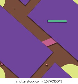 Flat material design - Creative vector trend seamless.