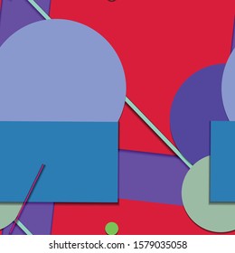 Flat material design - Creative vector trend seamless.