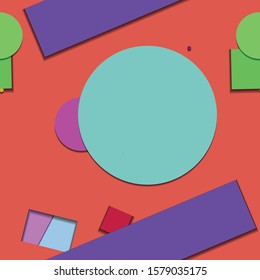 Flat material design - Creative vector trend seamless.