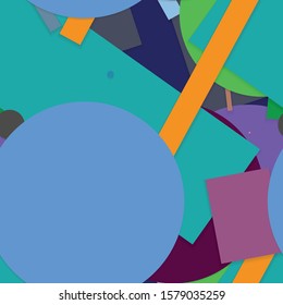Flat material design - Creative vector trend seamless.