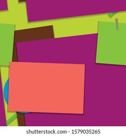 Flat material design - Creative vector trend seamless.