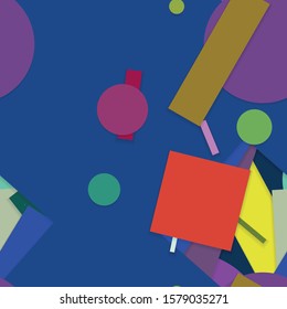 Flat material design - Creative vector trend seamless.