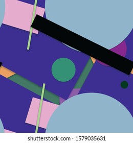 Flat material design - Creative vector trend seamless.
