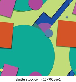 Flat material design - Creative vector trend seamless.