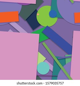 Flat material design - Creative vector trend seamless.