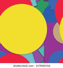 Flat material design - Creative vector trend seamless.