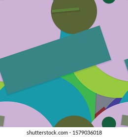 Flat material design - Creative vector trend seamless.