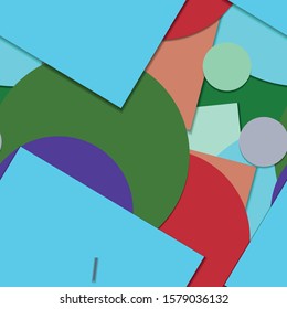 Flat material design - Creative vector trend seamless.