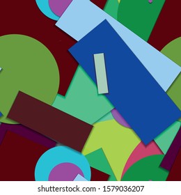 Flat material design - Creative vector trend seamless.