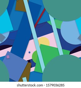 Flat material design - Creative vector trend seamless.