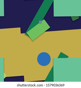 Flat material design - Creative vector trend seamless.