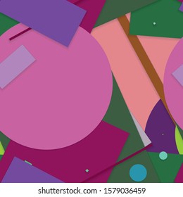 Flat material design - Creative vector trend seamless.
