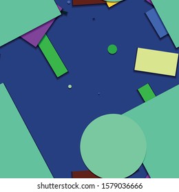 Flat material design - Creative vector trend seamless.