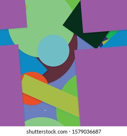 Flat material design - Creative vector trend seamless.