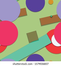 Flat material design - Creative vector trend seamless.