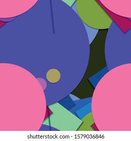 Flat material design - Creative vector trend seamless.