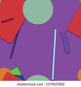Flat material design - Creative vector trend seamless.