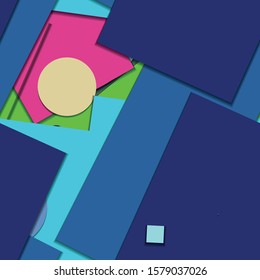 Flat material design - Creative vector trend seamless.
